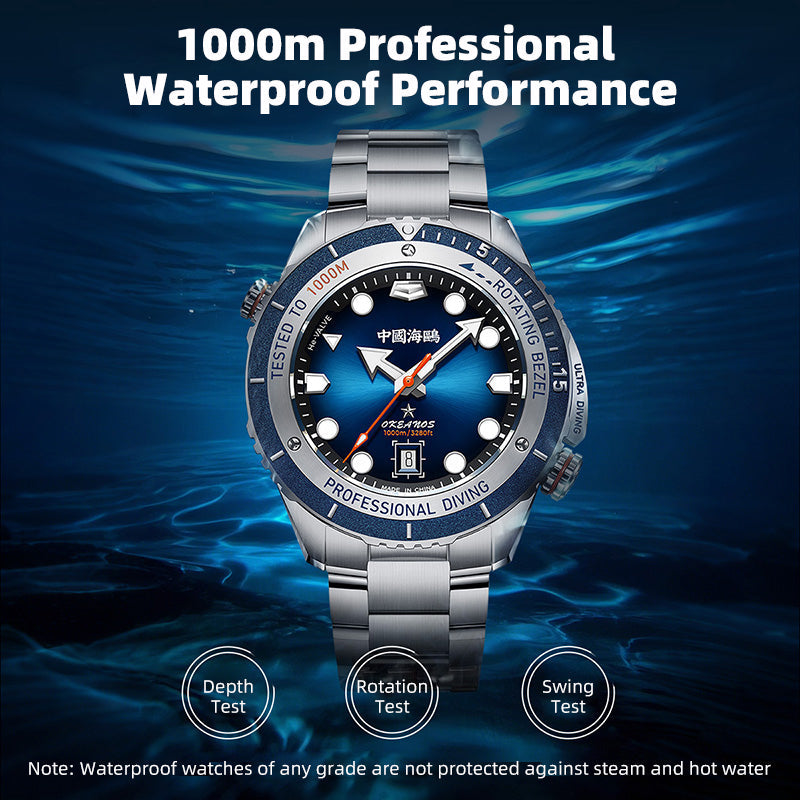 Deep Ocean｜Ultra Diving Series | 1000M Waterproof  | Helium Valve Design | Integrated Rotating Bezel | 45mm  | LEVEL 04