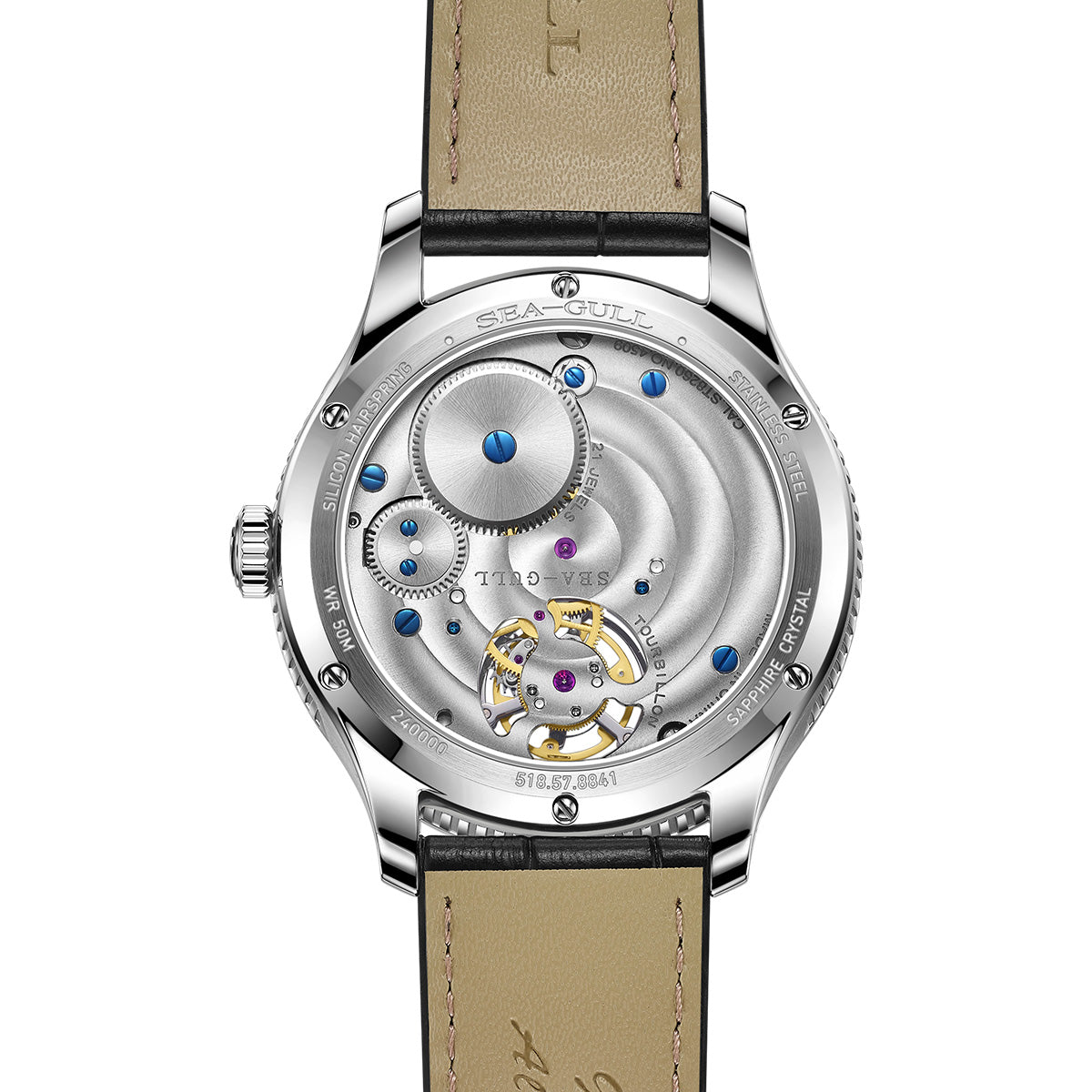 Silizium-Spiralfeder | Tourbillon ohne Regler | 42 mm