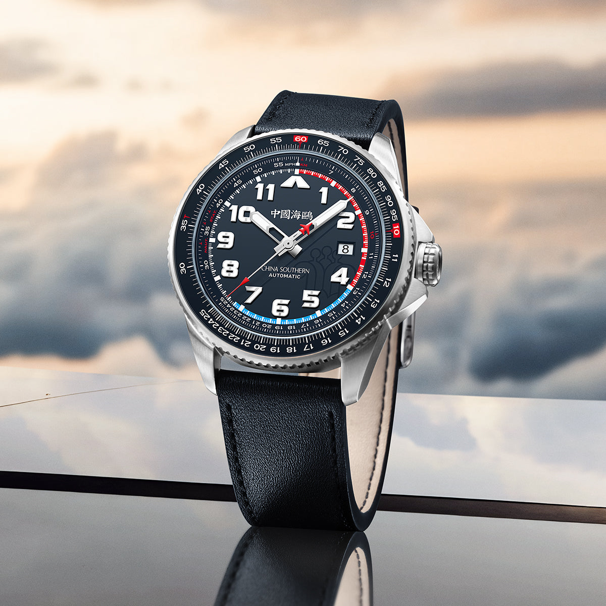 Csair-Zusammenarbeit | Sky-Serie | Tachymeter | Leuchtend | Pilot | 42 mm