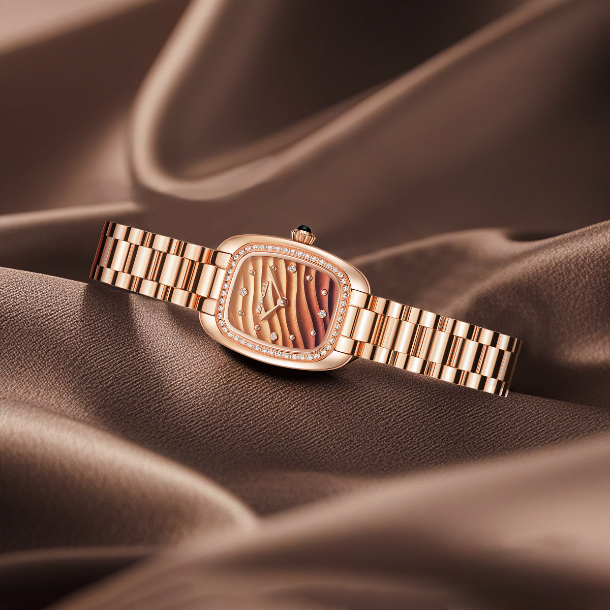 Time for Her Series | Mocha Retro | Quartz Movement | Square | 30mm  | LEVEL 01