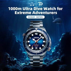 Deep Ocean｜Ultra Diving Series | 1000M Waterproof  | Helium Valve Design | Integrated Rotating Bezel | 45mm  | LEVEL 04