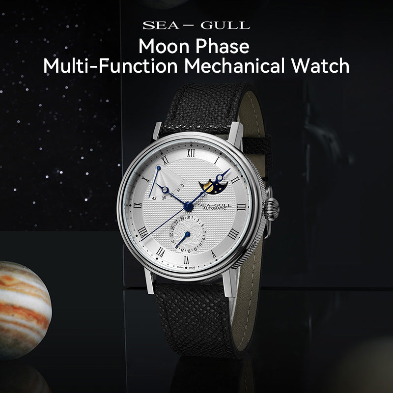 Moon Phase | Business | Complete Calendar | Energy Indicator | 41mm  | LEVEL 02