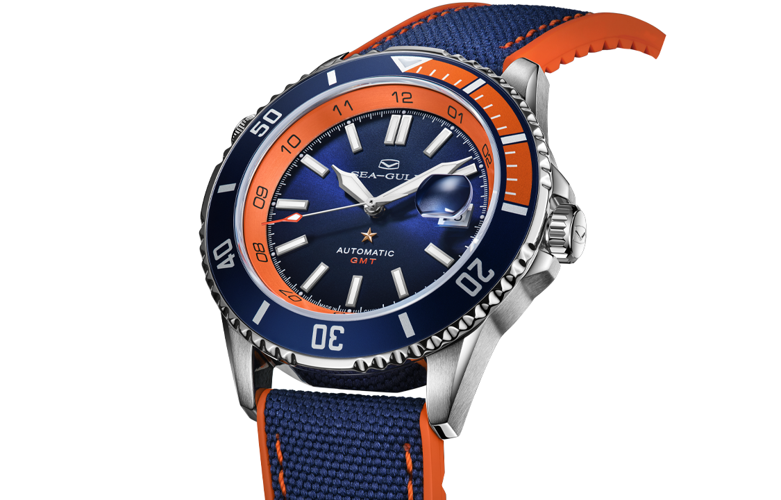 Ocean Series | Dual Time Zone | GMT | 200M Waterproof | Luminous | Calendar | 43.5mm  | LEVEL 02