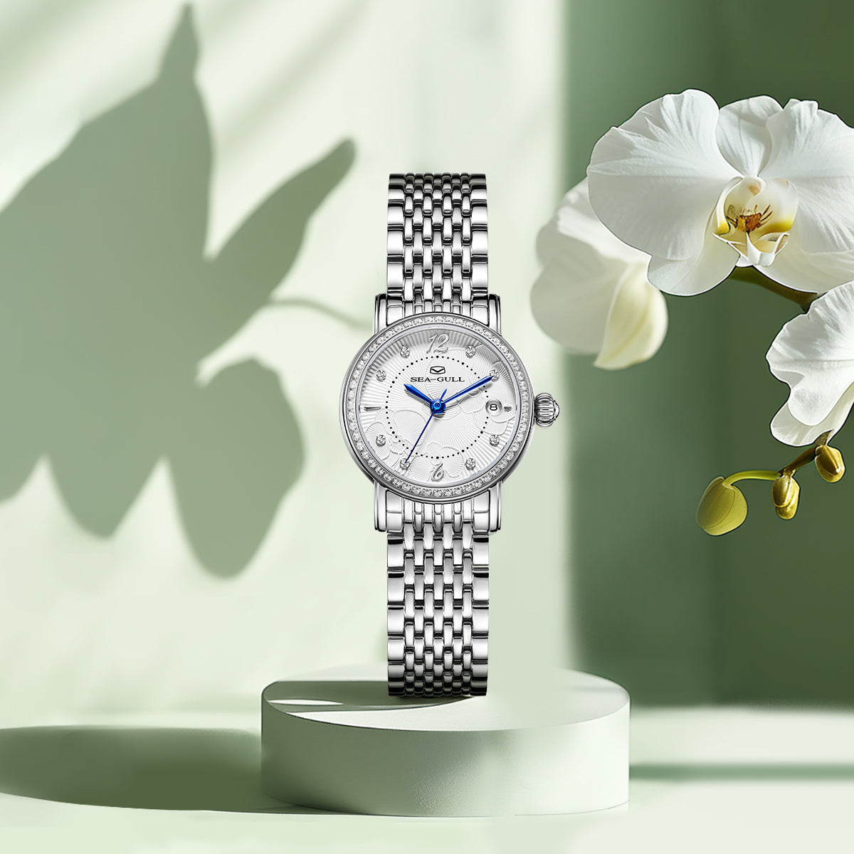 Flower Dial | Calendar | Moth Orchids Pattern | 27mm  | LEVEL 02