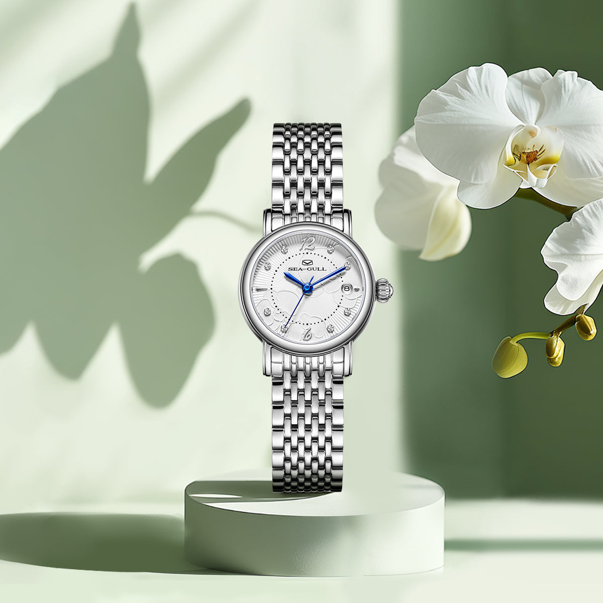 Flower Dial | Calendar | Moth Orchids Pattern | 27mm  | LEVEL 02