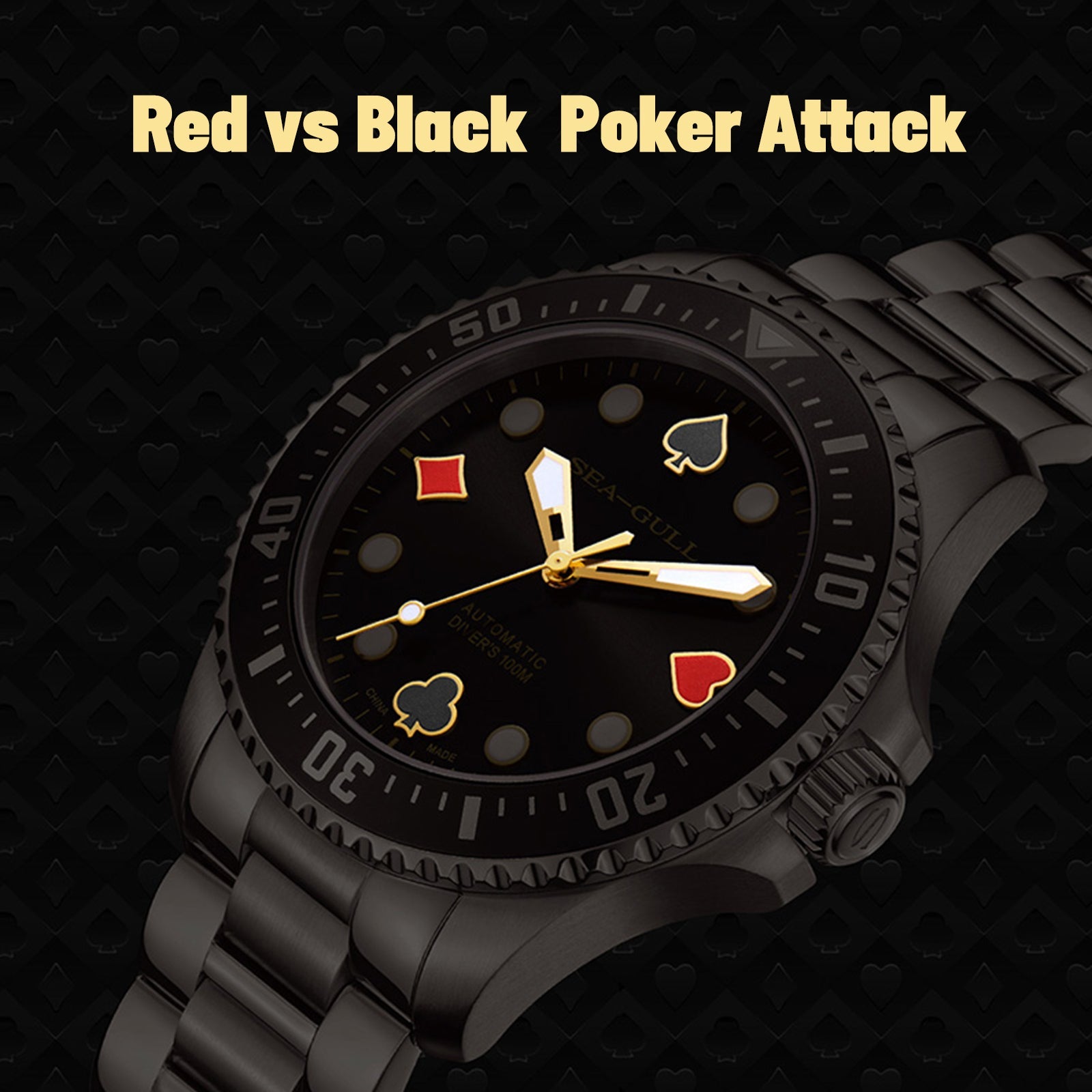 Ocean Series | Diving | Poker Master | 100M Waterproof | Luminous | 44.5mm  | LEVEL 01