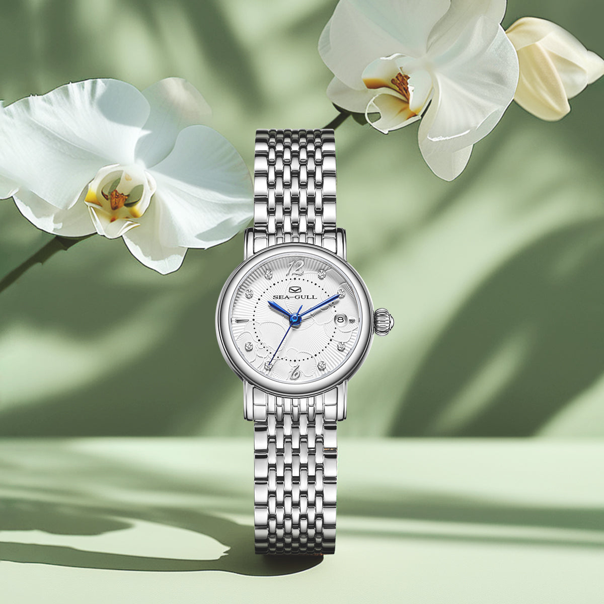 Flower Dial | Calendar | Moth Orchids Pattern | 27mm  | LEVEL 02