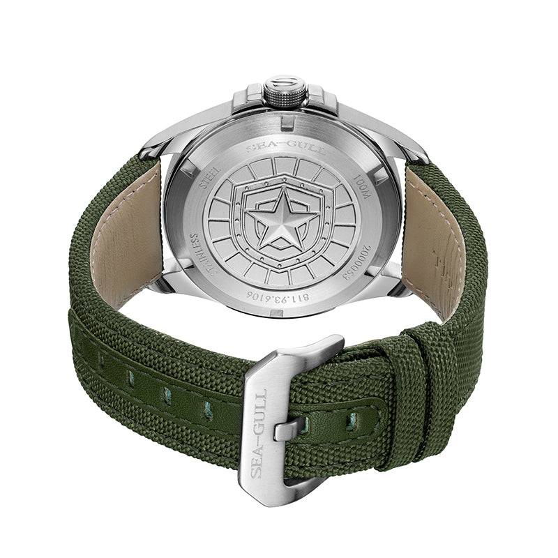 Vintage | Militäruhr | Leuchtend | 100 m wasserdicht | Pilot | 43 mm