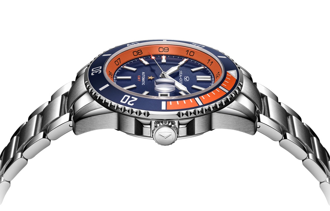 Ocean Series | Dual Time Zone | GMT | 200M Waterproof | Luminous | Calendar | 43.5mm  | LEVEL 02