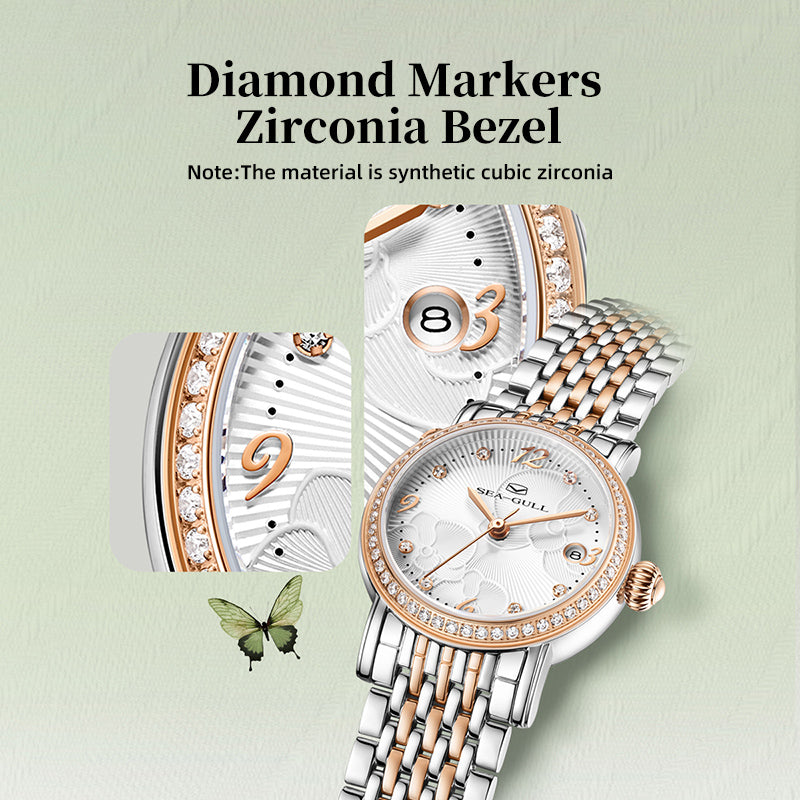 Flower Dial | Calendar | Moth Orchids Pattern | 27mm  | LEVEL 02