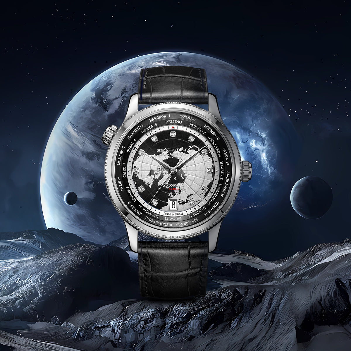 GMT | World Time | Dual Time Zone | Calendar | 41mm  | LEVEL 02