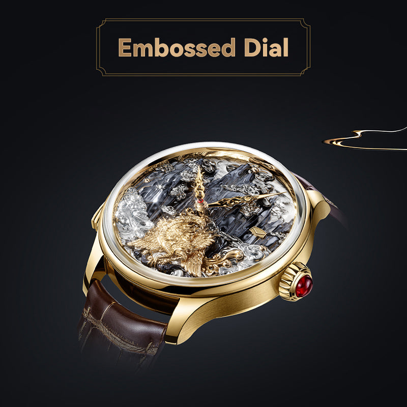Tourbillon | Three-Legged Golden Crow | Minute Repeater | Gold-Carved | Automaton | 46mm  | LEVEL 06