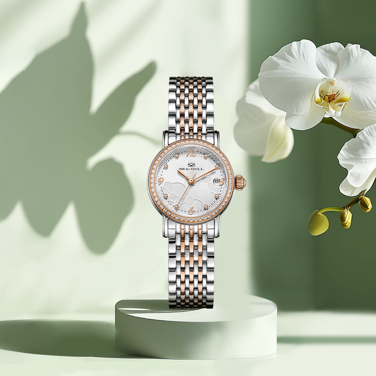 Flower Dial | Calendar | Moth Orchids Pattern | 27mm  | LEVEL 02