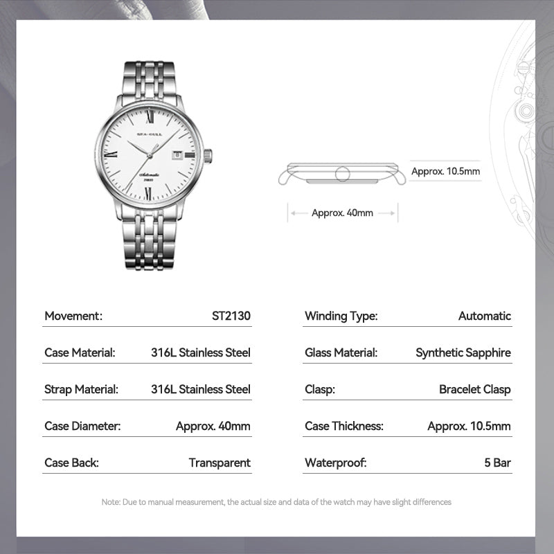Business | Calendar | Roman Numeral | 40mm  | LEVEL 01