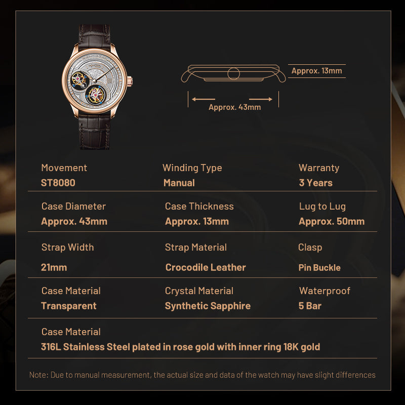 Doppeltourbillon | Armillarsphäre | Vintage | 43 mm