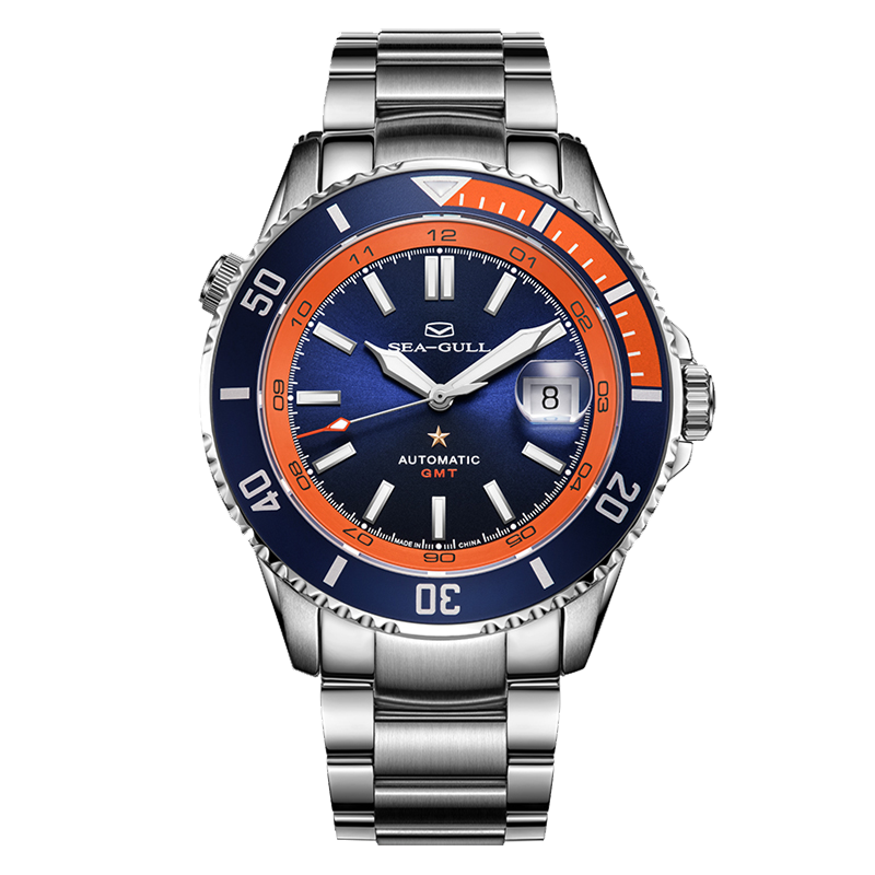 Ocean Series | Dual Time Zone | GMT | 200M Waterproof | Luminous | Calendar | 43.5mm  | LEVEL 02