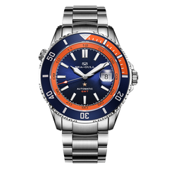 Ocean Series | Dual Time Zone | GMT | 200M Waterproof | Luminous | Calendar | 43.5mm  | LEVEL 02