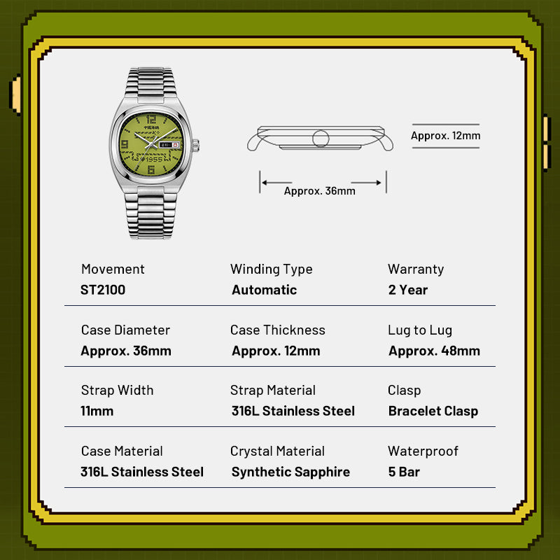 Vintage | Gluttonous Snake Dial | Tonneau | Special Edition | 36mm  | LEVEL 02