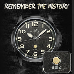 Vintage | Militäruhr | Leuchtend | 100 m wasserdicht | Pilot | 43 mm