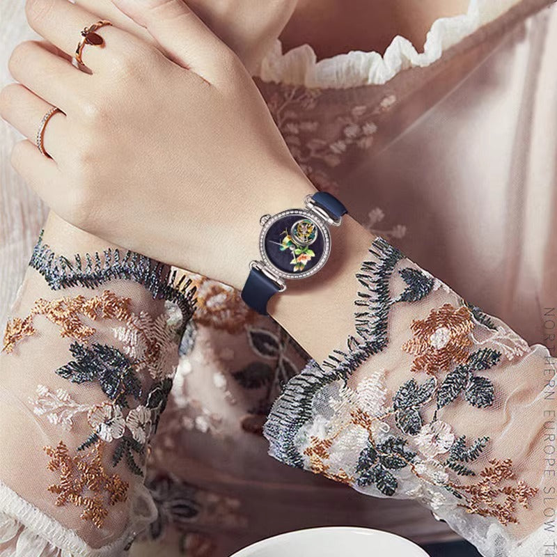 Exzentrisches Tourbillon | Gesticktes Zifferblatt | Heritage-Serie | 39 mm