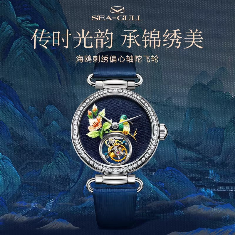Exzentrisches Tourbillon | Gesticktes Zifferblatt | Heritage-Serie | 39 mm