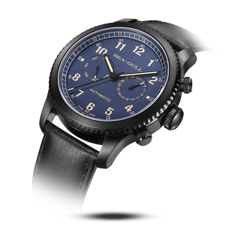 Pilot | Complete Calendar | Leather Strap | 43mm  | LEVEL 01