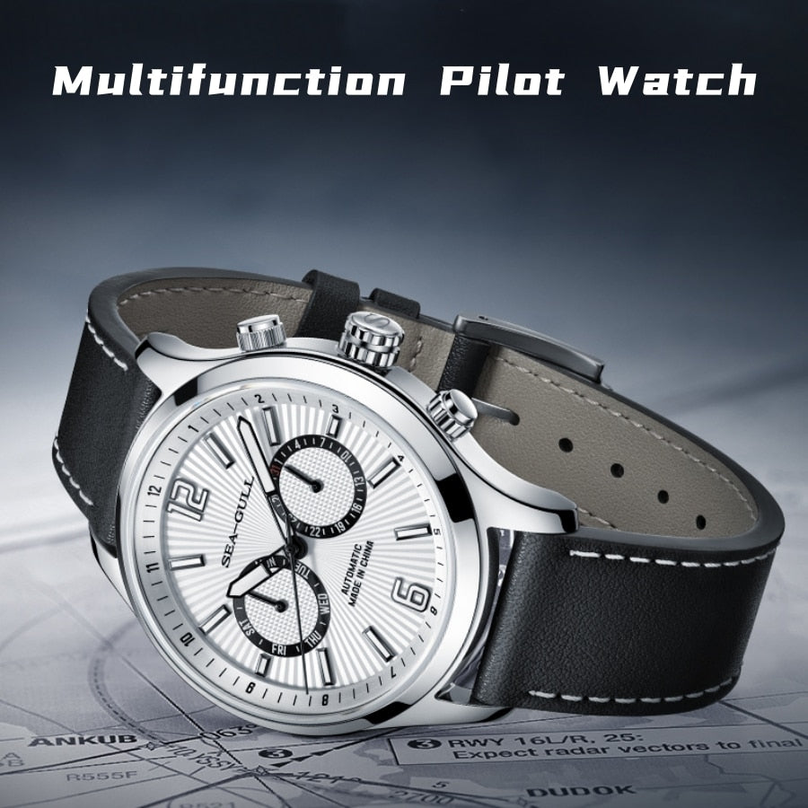 Dual Time Zone | GMT |  Pilot | Panda Eye | Luminous | Calendar | 42mm  | LEVEL 01