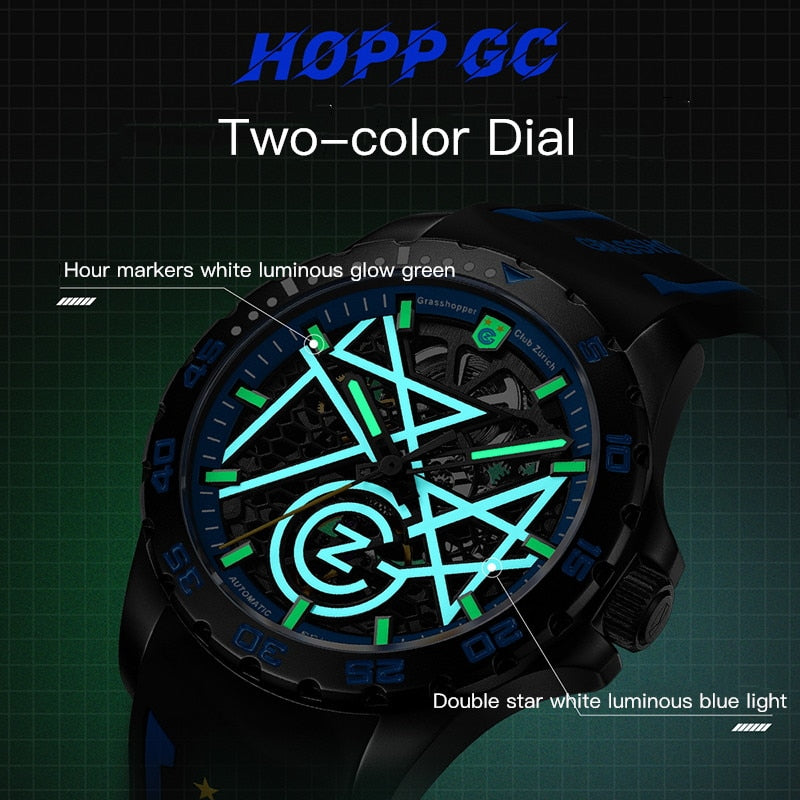 Grasshopper Club Collaboration | Full Skeleton | Luminous | 44mm  | LEVEL 02