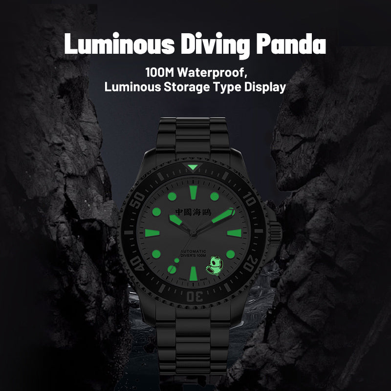 Dive | Rolling Panda | Luminous | 100m Waterproof | 44mm  | LEVEL 02
