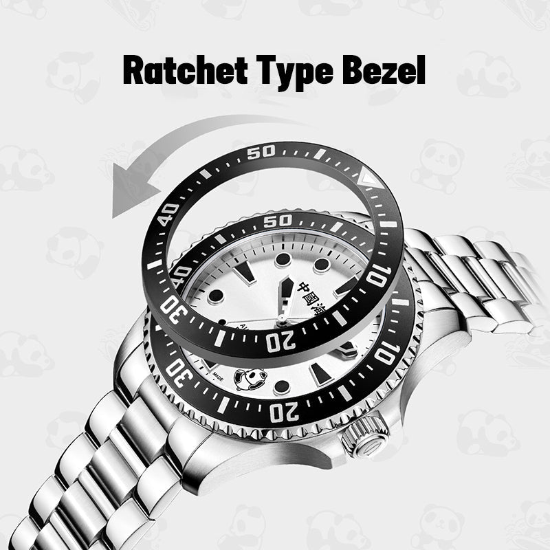 Dive | Rolling Panda | Luminous | 100m Waterproof | 44mm  | LEVEL 02